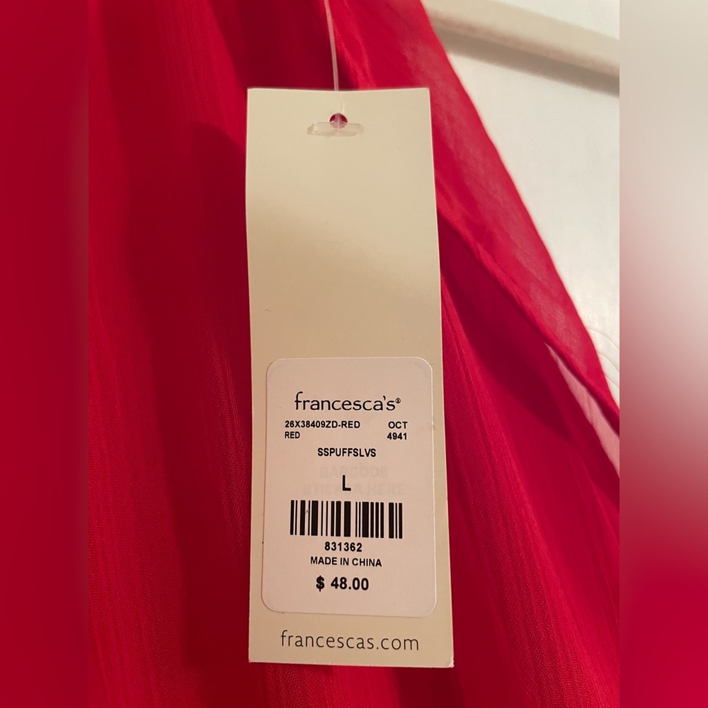 NWT: Francesca’s New Red Mini Dress - Picture 3 of 4